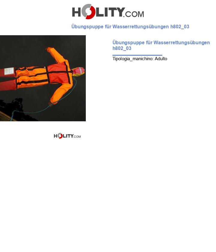 Übungspuppe für Wasserrettungsübungen h802_03