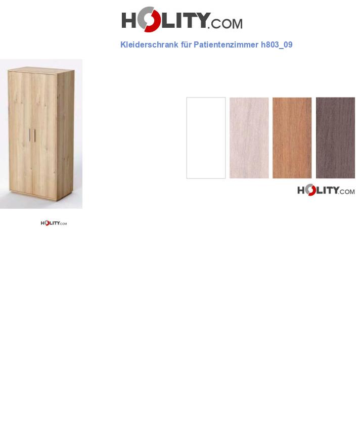 Kleiderschrank für Patientenzimmer h803_09