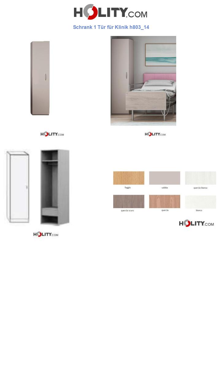 Schrank 1 Tür für Klinik h803_14