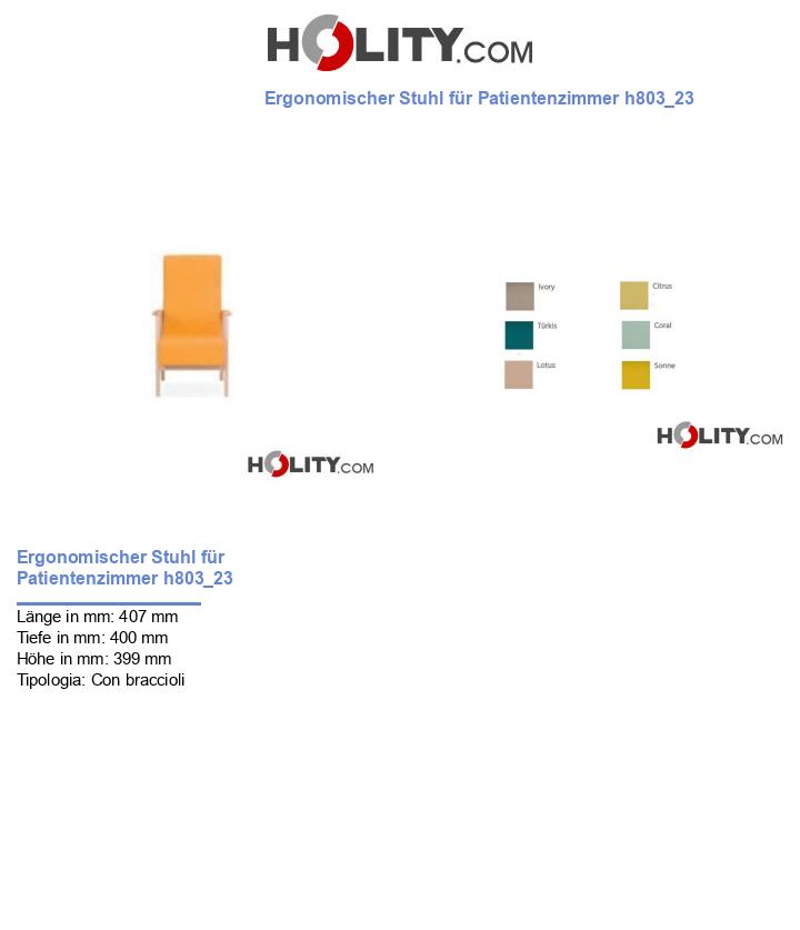 Ergonomischer Stuhl für Patientenzimmer h803_23