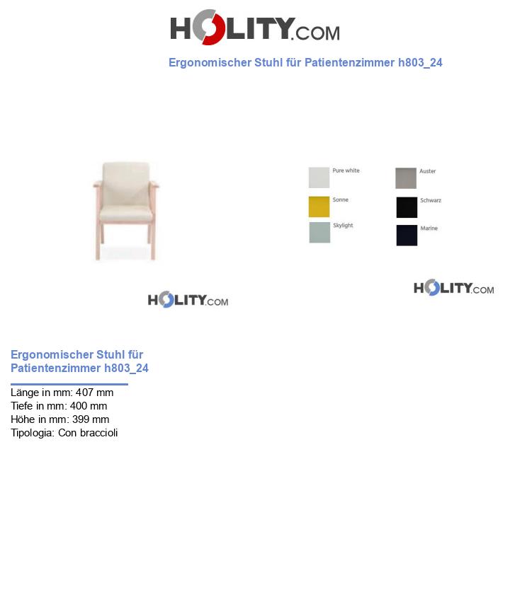 Ergonomischer Stuhl für Patientenzimmer h803_24