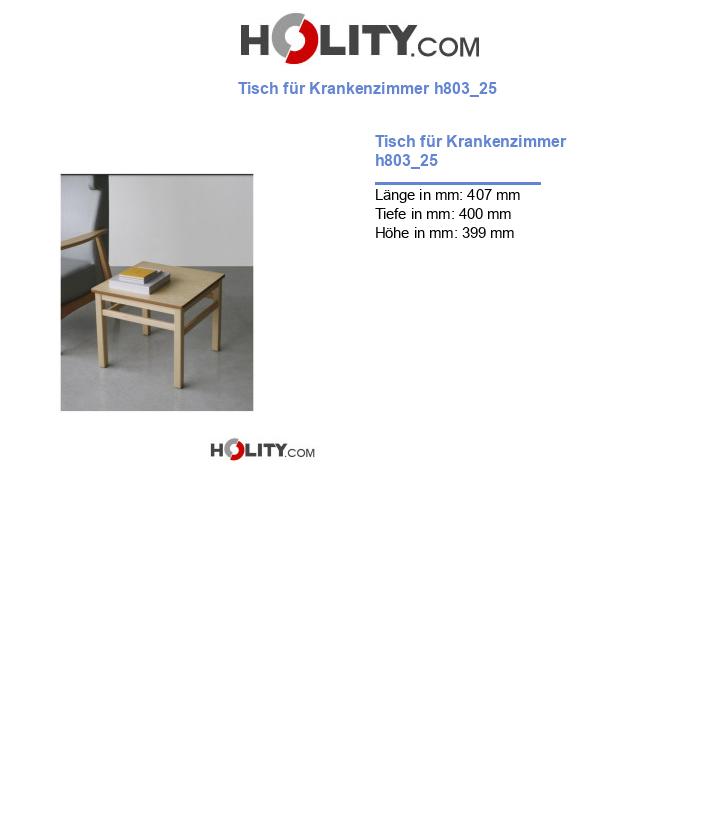 Tisch für Krankenzimmer h803_25