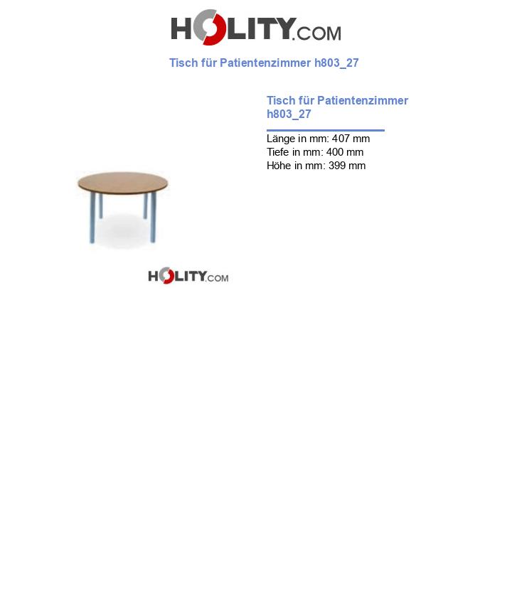 Tisch für Patientenzimmer h803_27