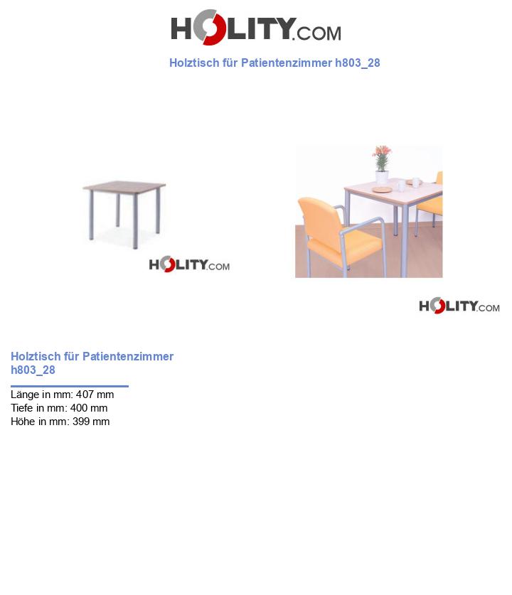 Holztisch für Patientenzimmer h803_28