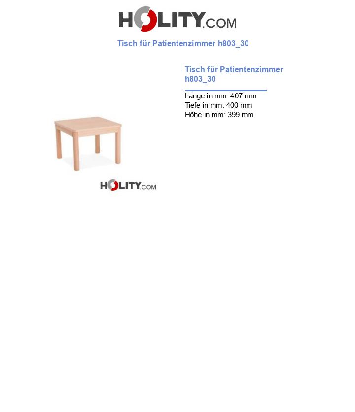 Tisch für Patientenzimmer h803_30