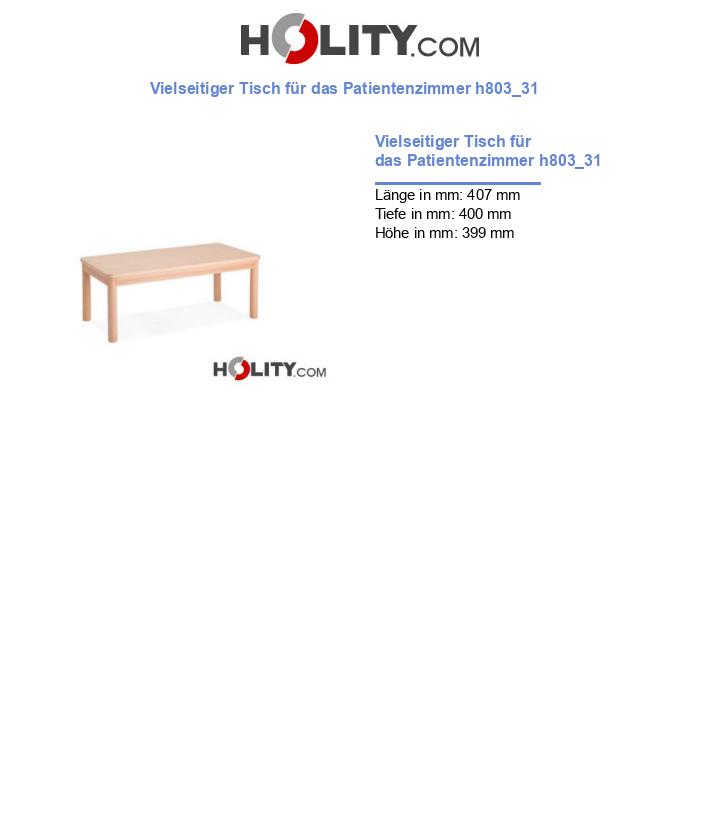 Vielseitiger Tisch für das Patientenzimmer h803_31