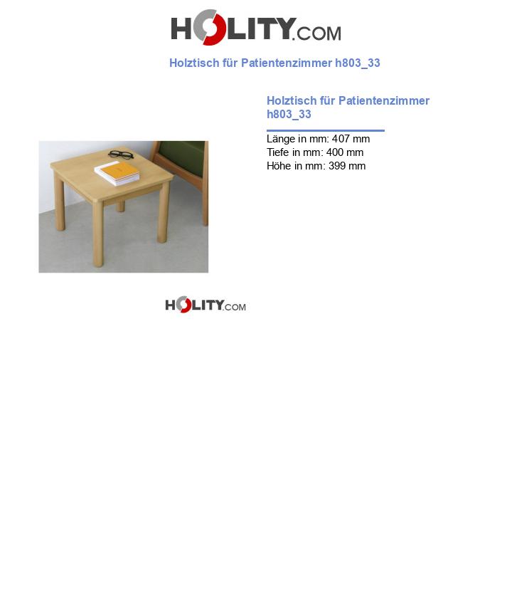 Holztisch für Patientenzimmer h803_33