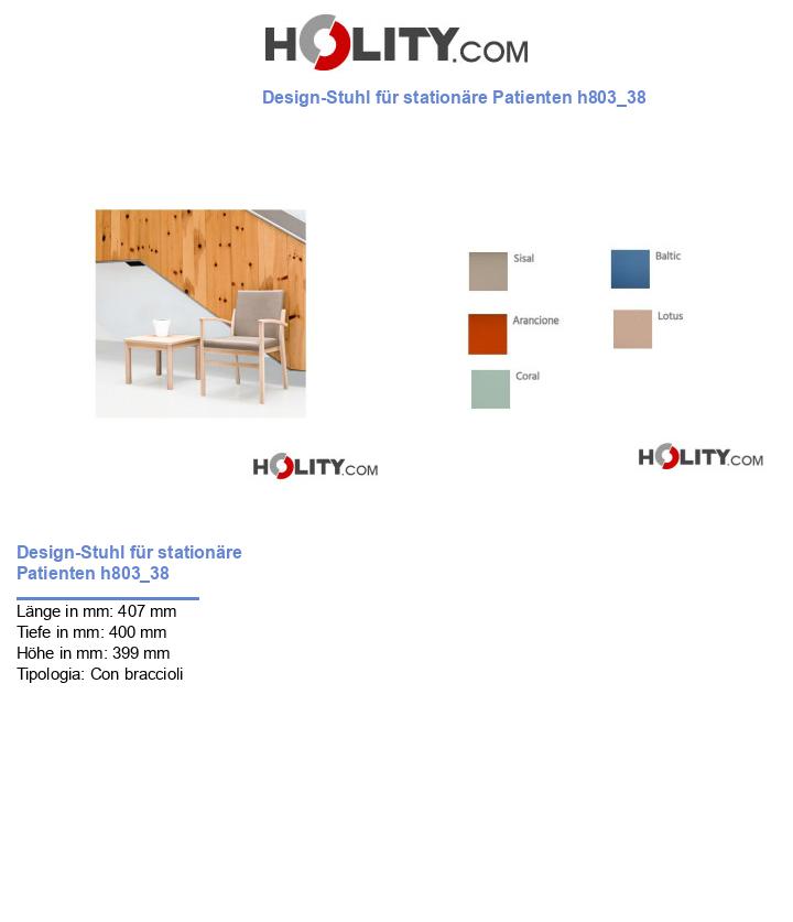 Design-Stuhl für stationäre Patienten h803_38