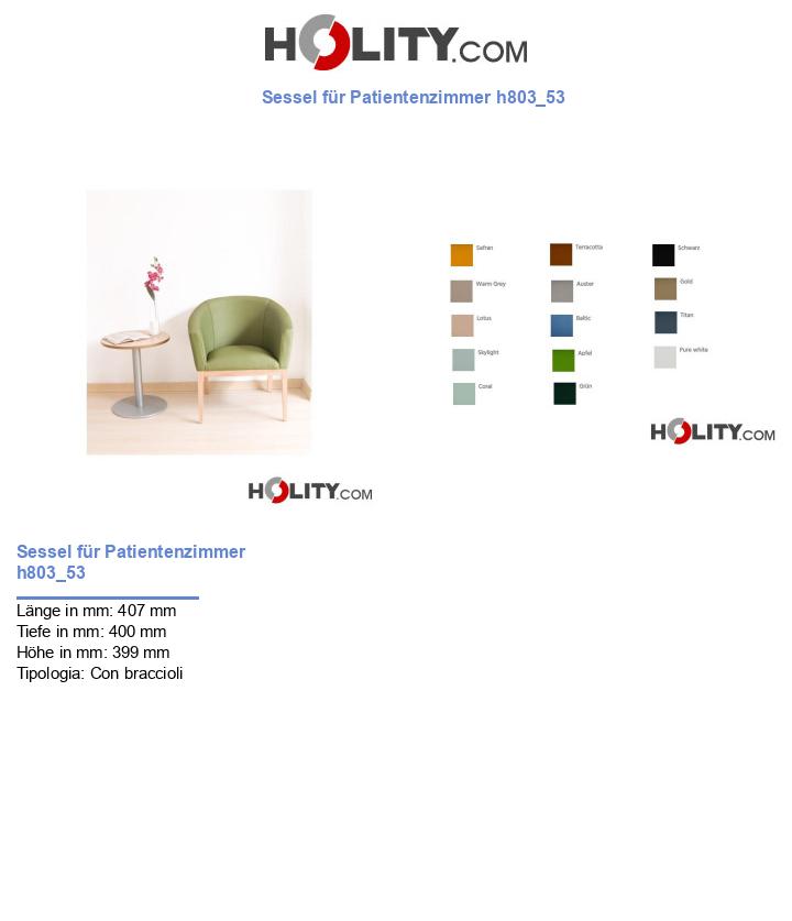 Sessel für Patientenzimmer h803_53