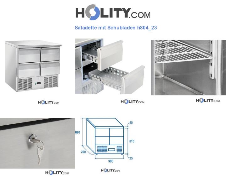 Saladette mit Schubladen h804_23