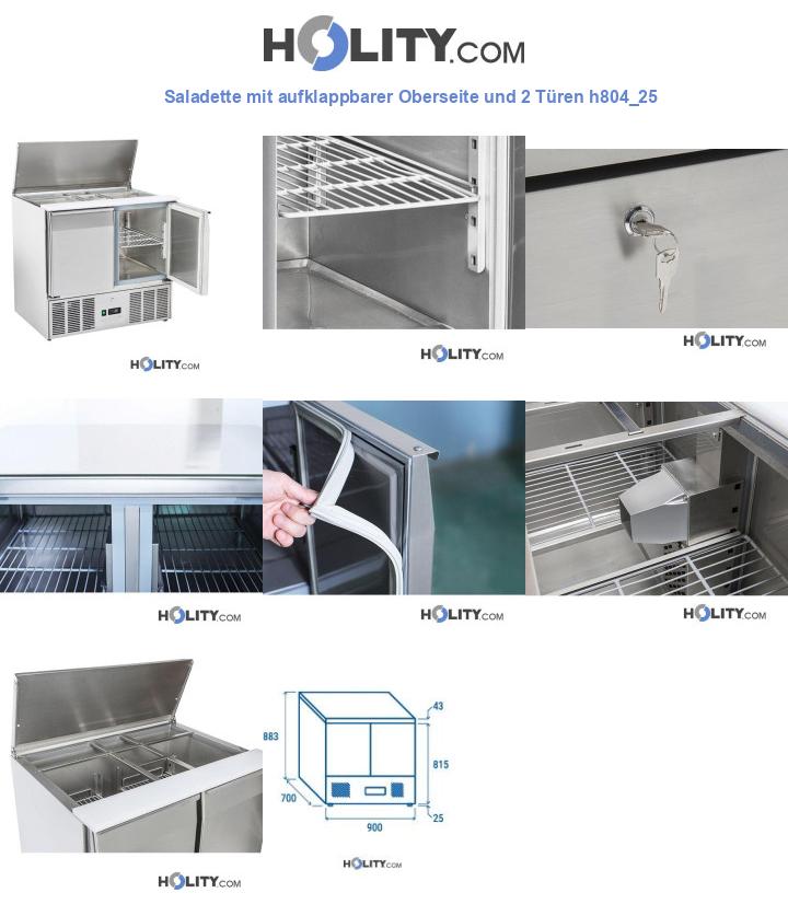 Saladette mit aufklappbarer Oberseite und 2 Türen h804_25