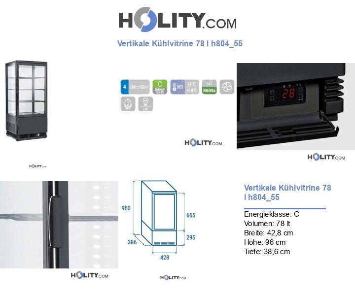 Vertikale Kühlvitrine 78 l h804_55