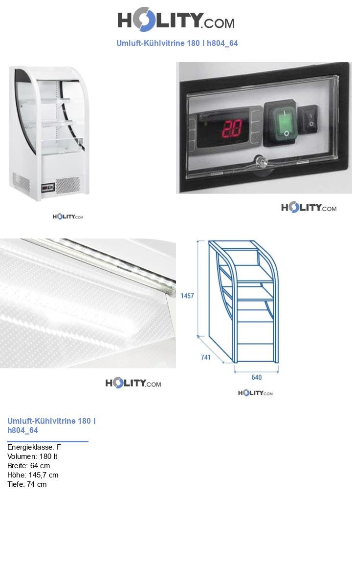 Umluft-Kühlvitrine 180 l h804_64