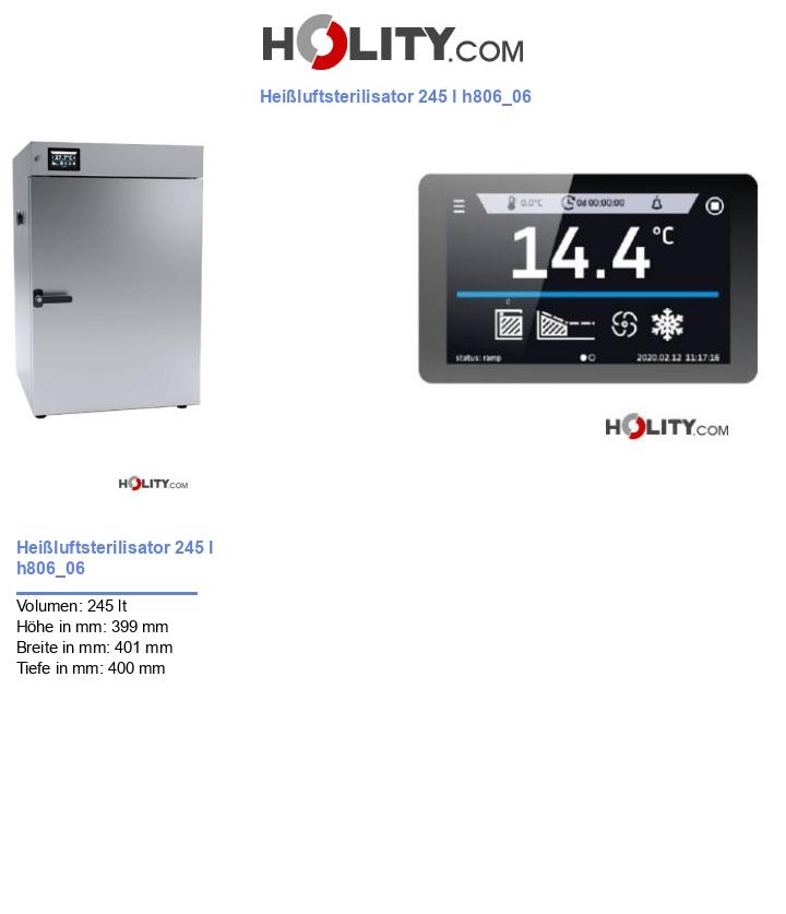 Heißluftsterilisator 245 l h806_06
