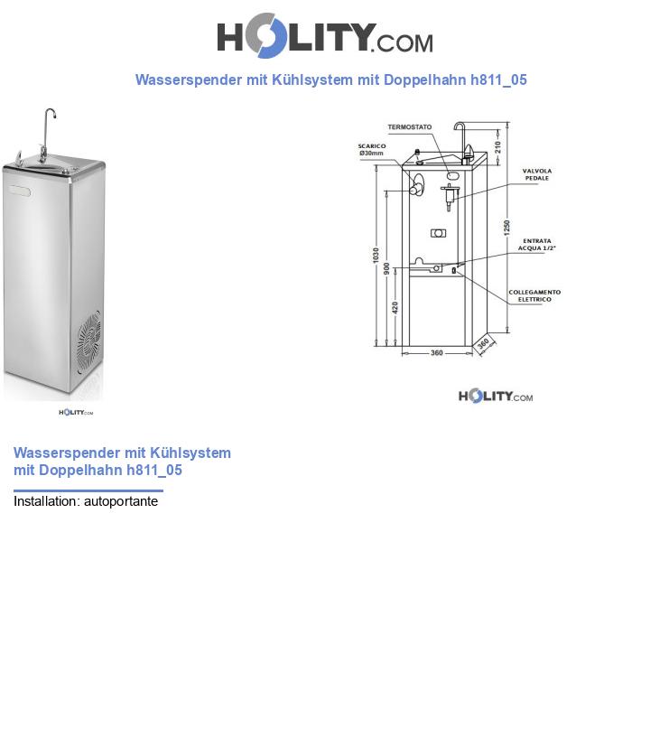 Wasserspender mit Kühlsystem mit Doppelhahn h811_05