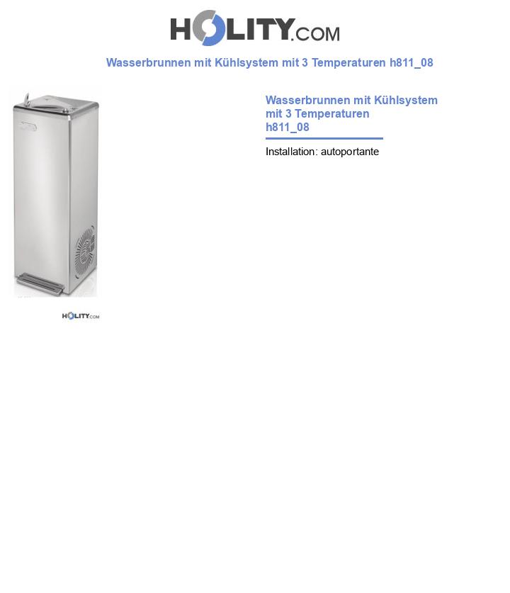 Wasserbrunnen mit Kühlsystem mit 3 Temperaturen h811_08