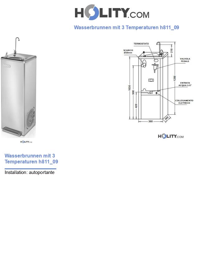 Wasserbrunnen mit 3 Temperaturen h811_09