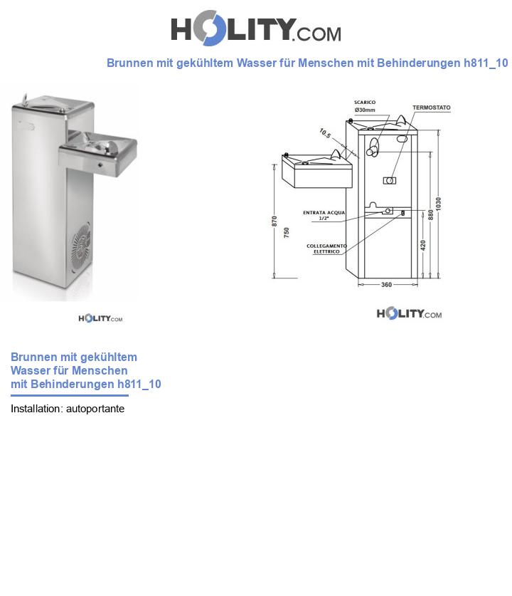 Brunnen mit gekühltem Wasser für Menschen mit Behinderungen h811_10