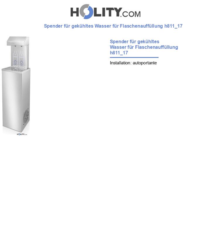 Spender für gekühltes Wasser für Flaschenauffüllung h811_17