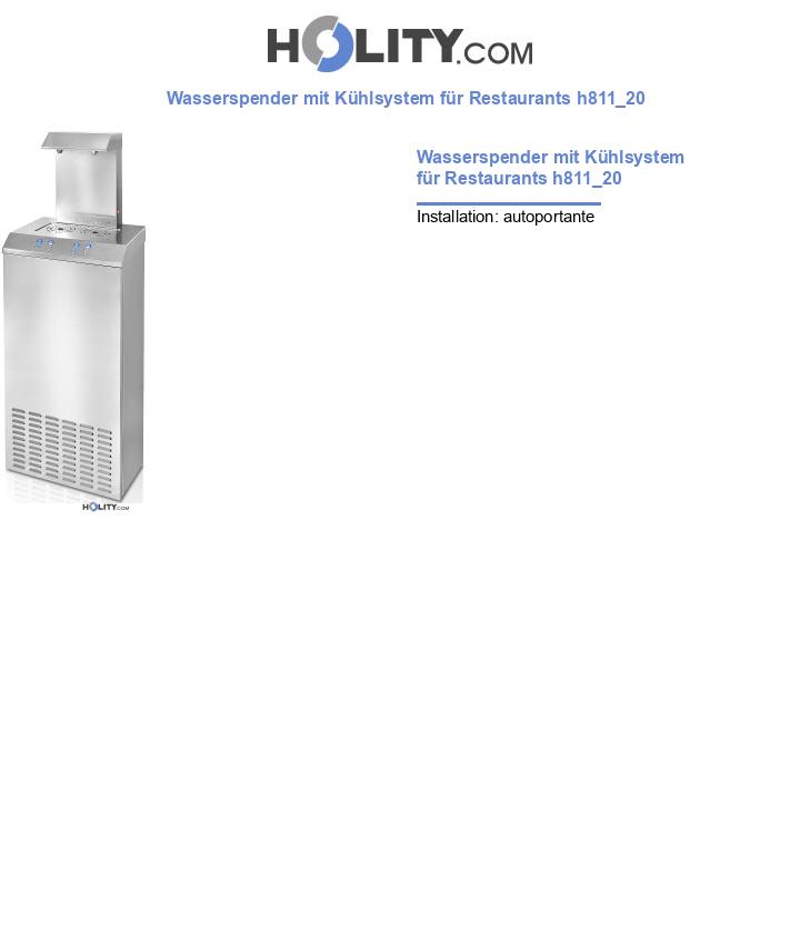 Wasserspender mit Kühlsystem für Restaurants h811_20