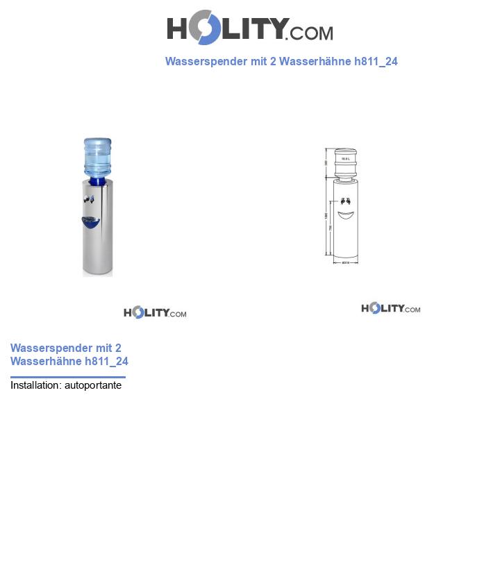Wasserspender mit 2 Wasserhähne h811_24