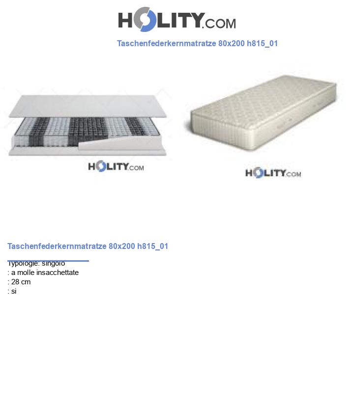 Taschenfederkernmatratze 80x200 h815_01