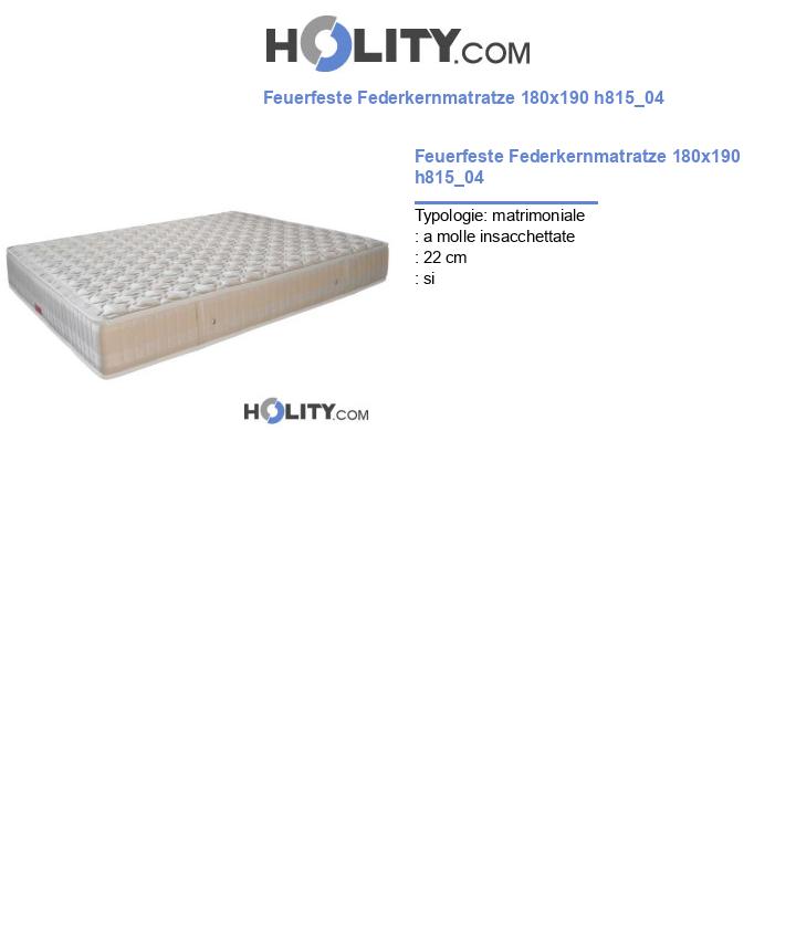 Feuerfeste Federkernmatratze 180x190 h815_04