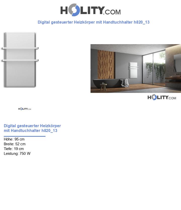 Digital gesteuerter Heizkörper mit Handtuchhalter h820_13