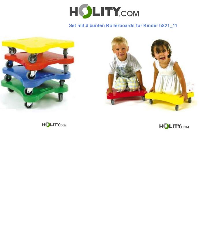 Set mit 4 bunten Rollerboards für Kinder h821_11