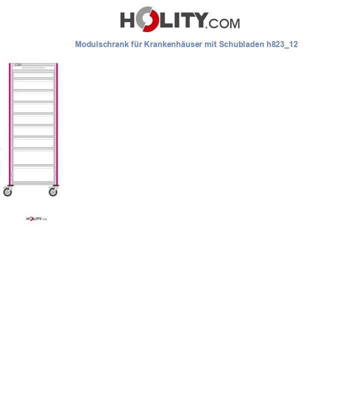 Modulschrank für Krankenhäuser mit Schubladen h823_12