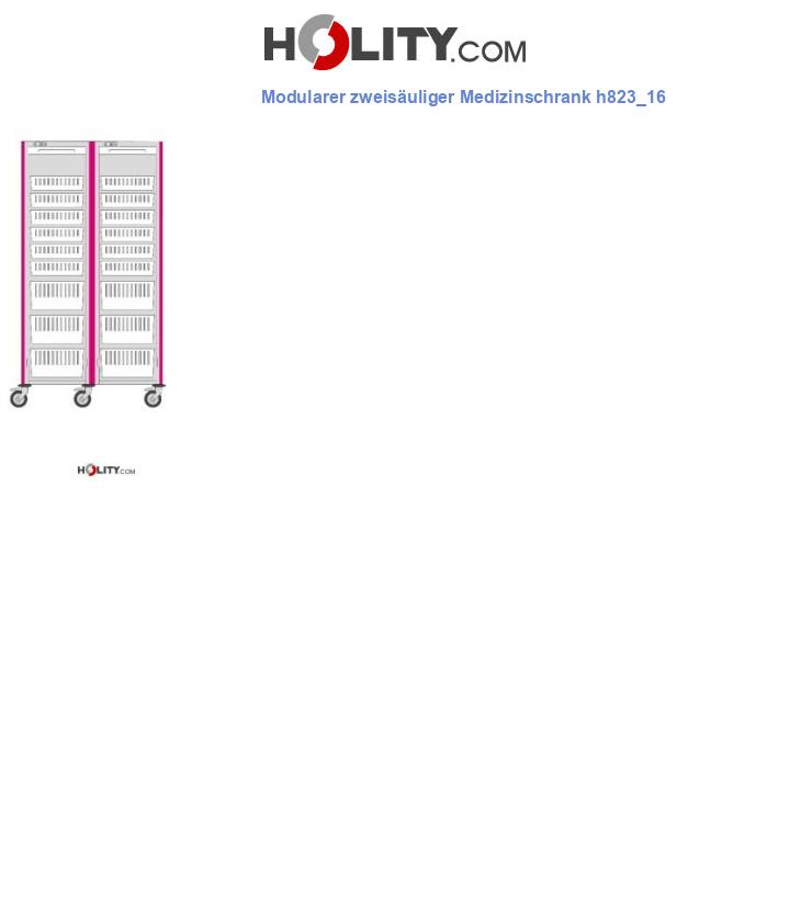 Modularer zweisäuliger Medizinschrank h823_16