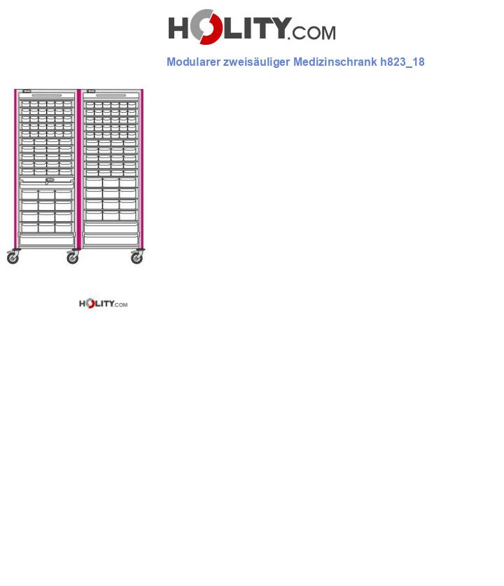 Modularer zweisäuliger Medizinschrank h823_18