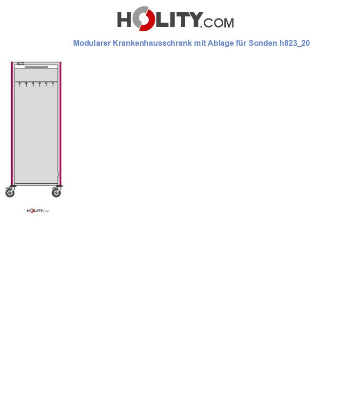 Modularer Krankenhausschrank mit Ablage für Sonden h823_20