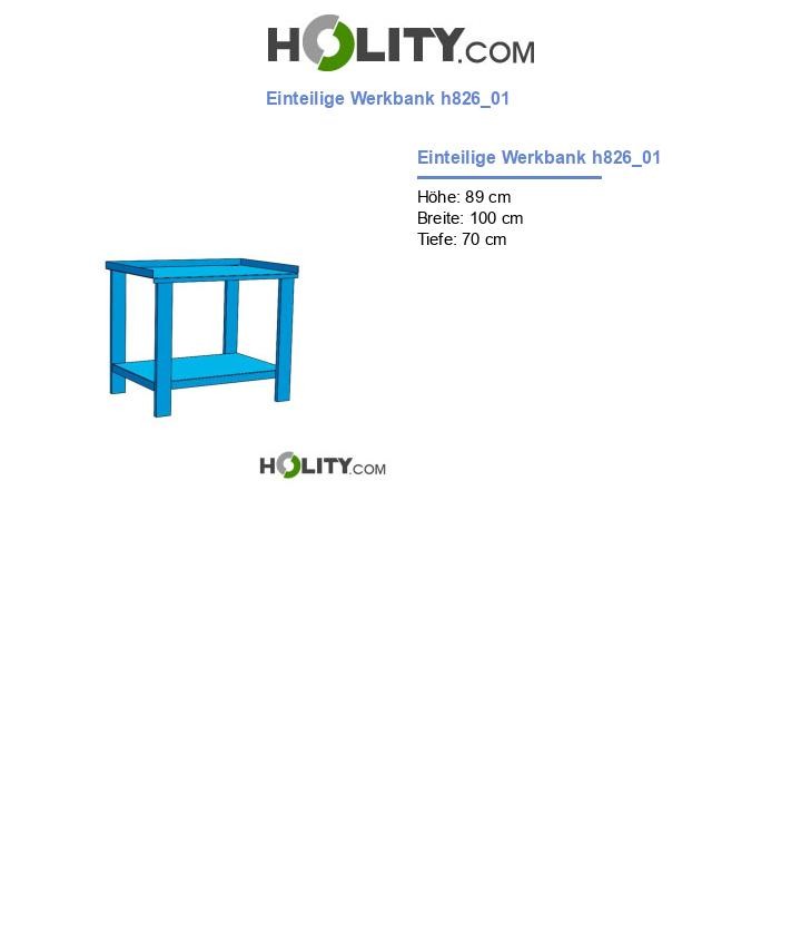 Einteilige Werkbank h826_01