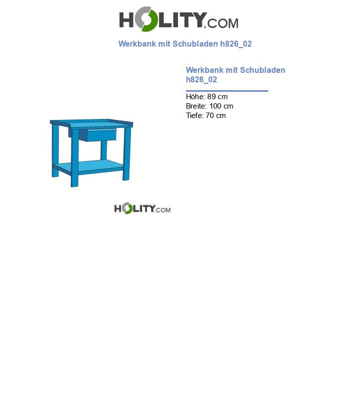 Werkbank mit Schubladen h826_02