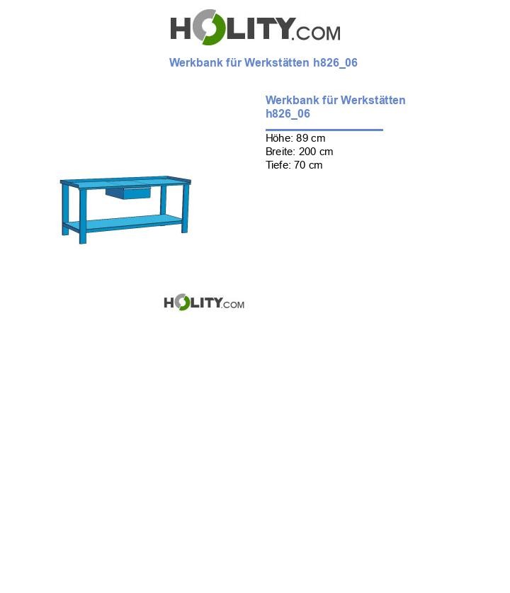 Werkbank für Werkstätten h826_06
