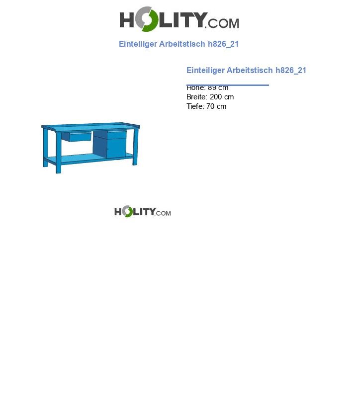 Einteiliger Arbeitstisch h826_21