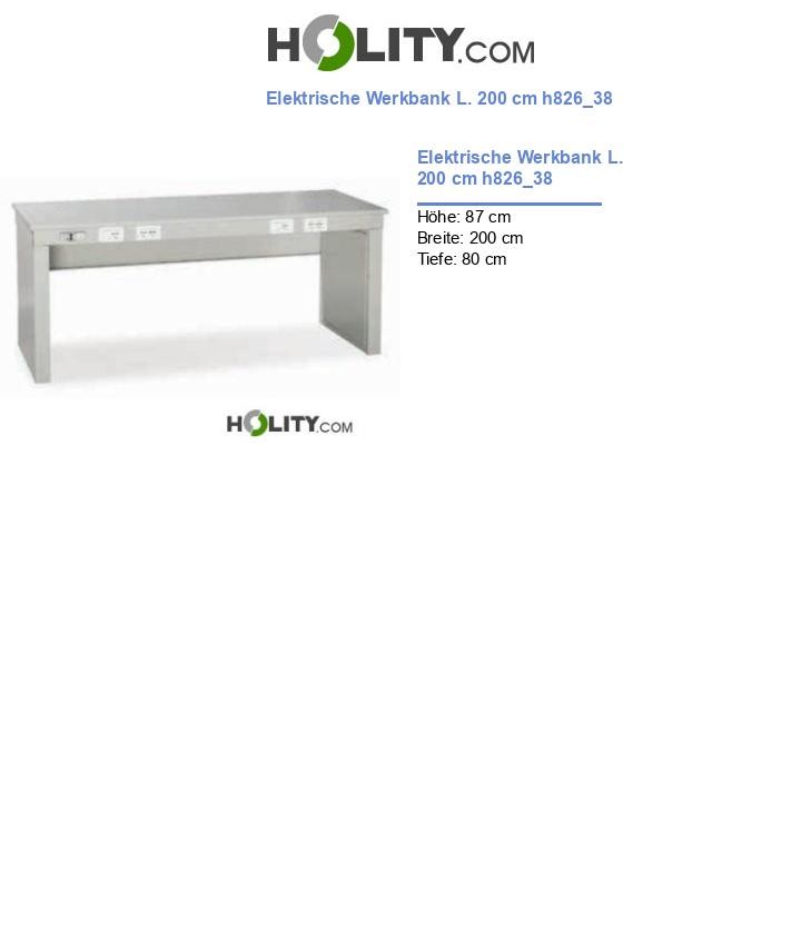 Elektrische Werkbank L. 200 cm h826_38