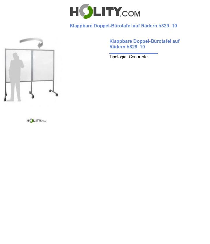 Klappbare Doppel-Bürotafel auf Rädern h829_10