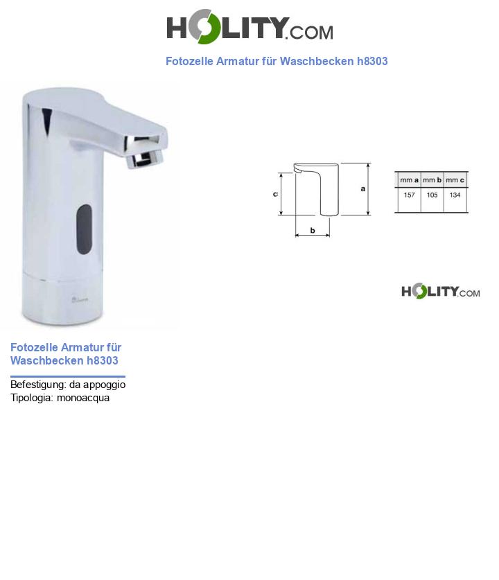 Fotozelle Armatur für Waschbecken h8303