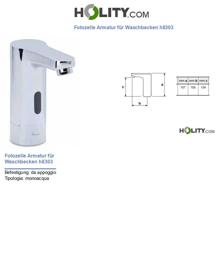 Fotozelle Armatur für Waschbecken h8303