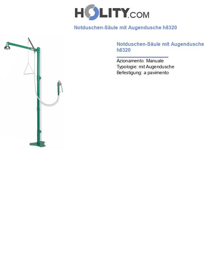 Notduschen-Säule mit Augendusche h8320