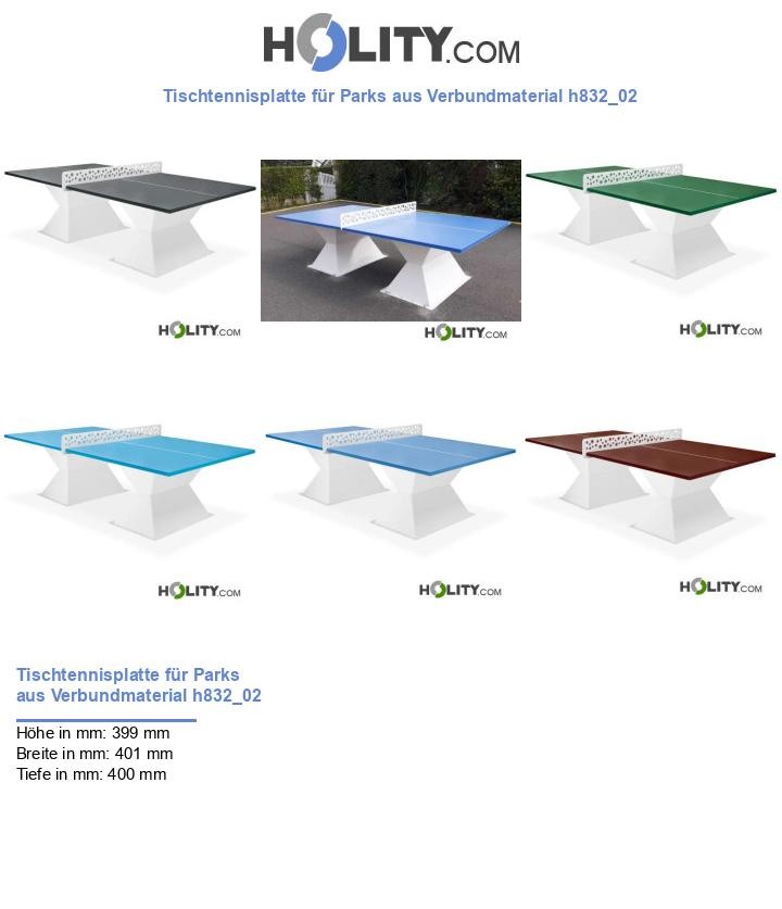 Tischtennisplatte für Parks aus Verbundmaterial h832_02