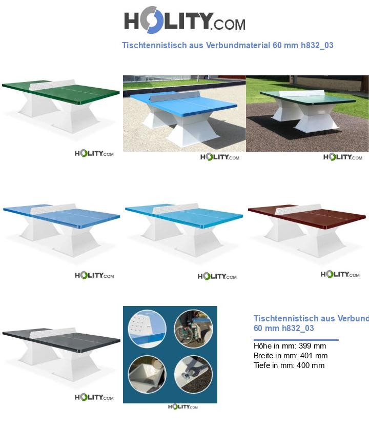 Tischtennistisch aus Verbundmaterial 60 mm h832_03