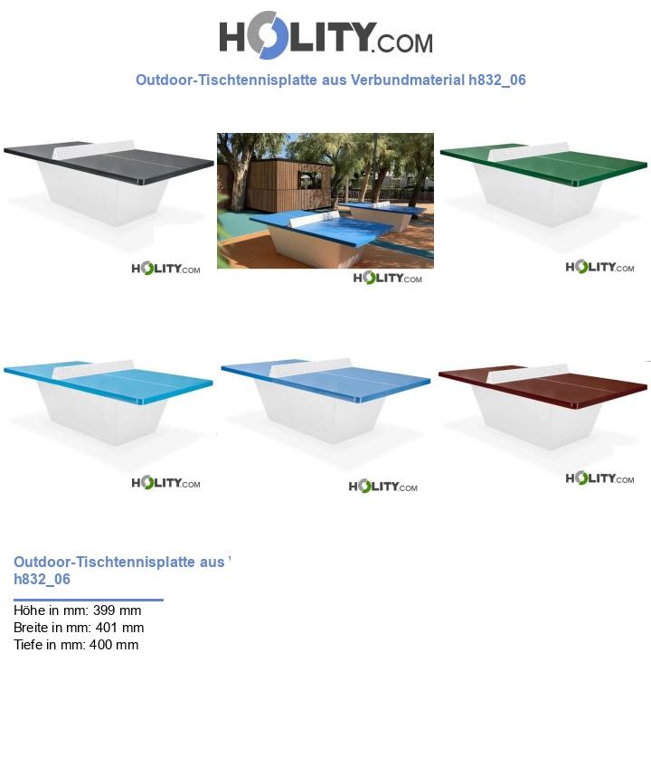 Outdoor-Tischtennisplatte aus Verbundmaterial h832_06