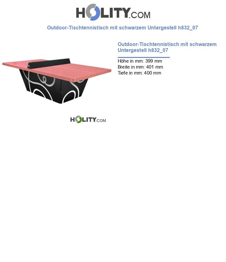 Outdoor-Tischtennistisch mit schwarzem Untergestell h832_07