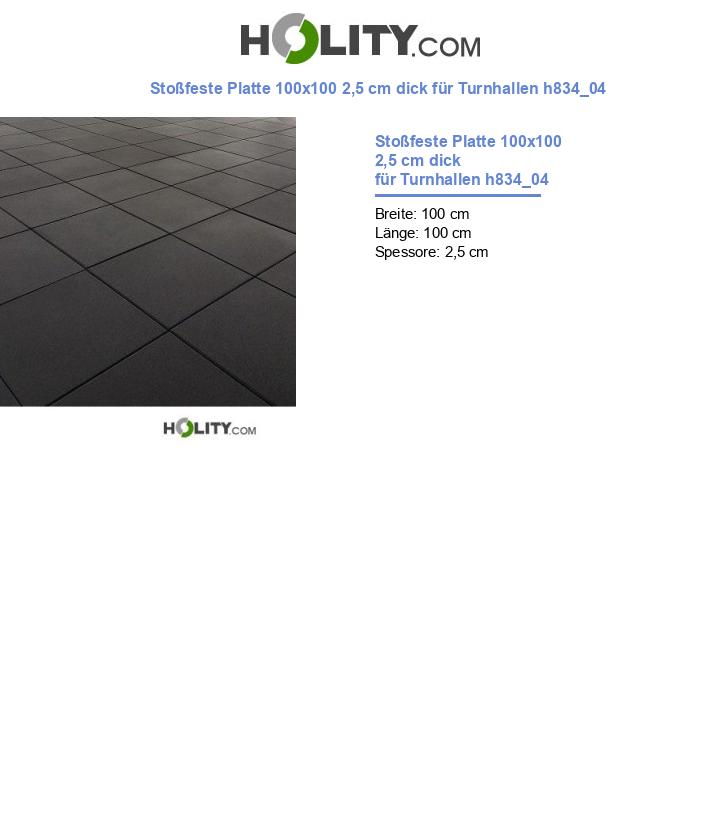Stoßfeste Platte 100x100 2,5 cm dick für Turnhallen h834_04