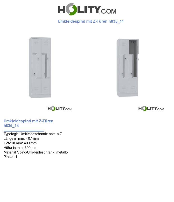 Umkleidespind mit Z-Türen h835_14