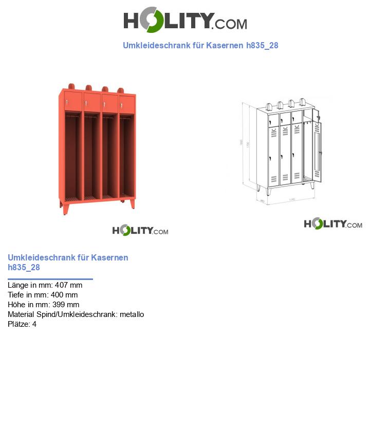 Umkleideschrank für Kasernen h835_28