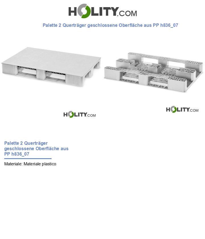 Palette 2 Querträger geschlossene Oberfläche aus PP h836_07